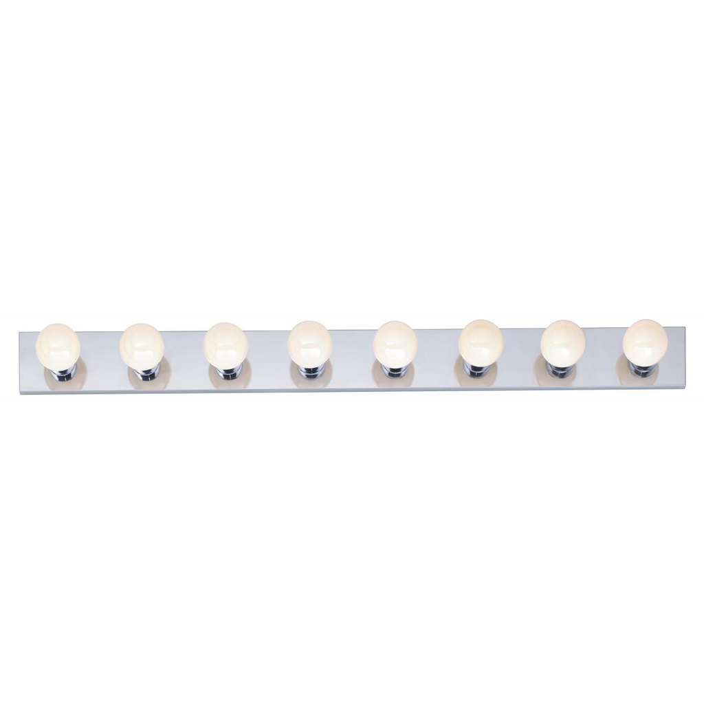8 Light - 48" Vanity Strip - Polished Chrome Finish