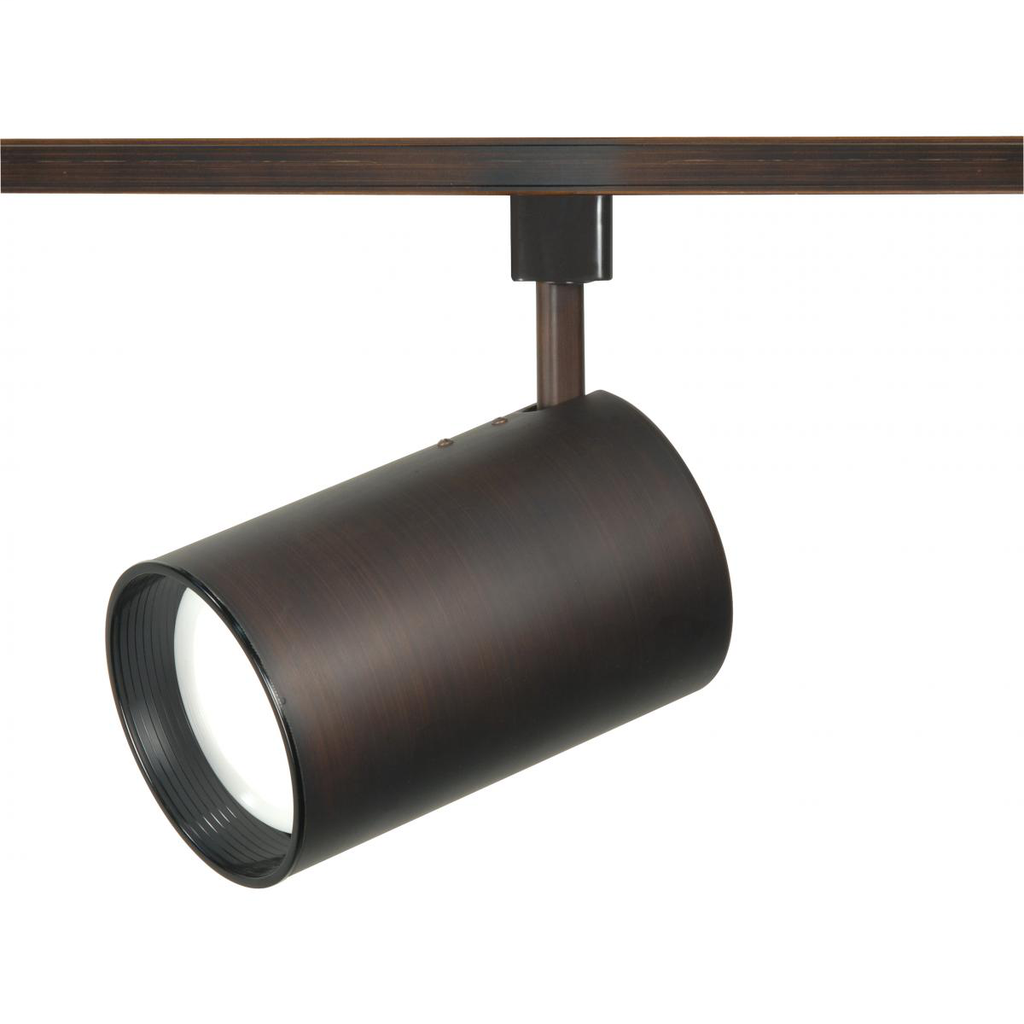 1 Light - R30 - Track Head - Straight Cylinder - Russet Bronze Finish