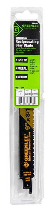 9" x 8/10T Reciprocating Saw Blades