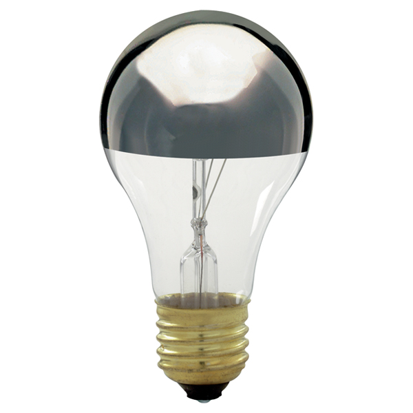 60 Watt A19 Incandescent; Silver Crown; 1500 Average rated hours; 580 Lumens; Medium base; 130 Volt