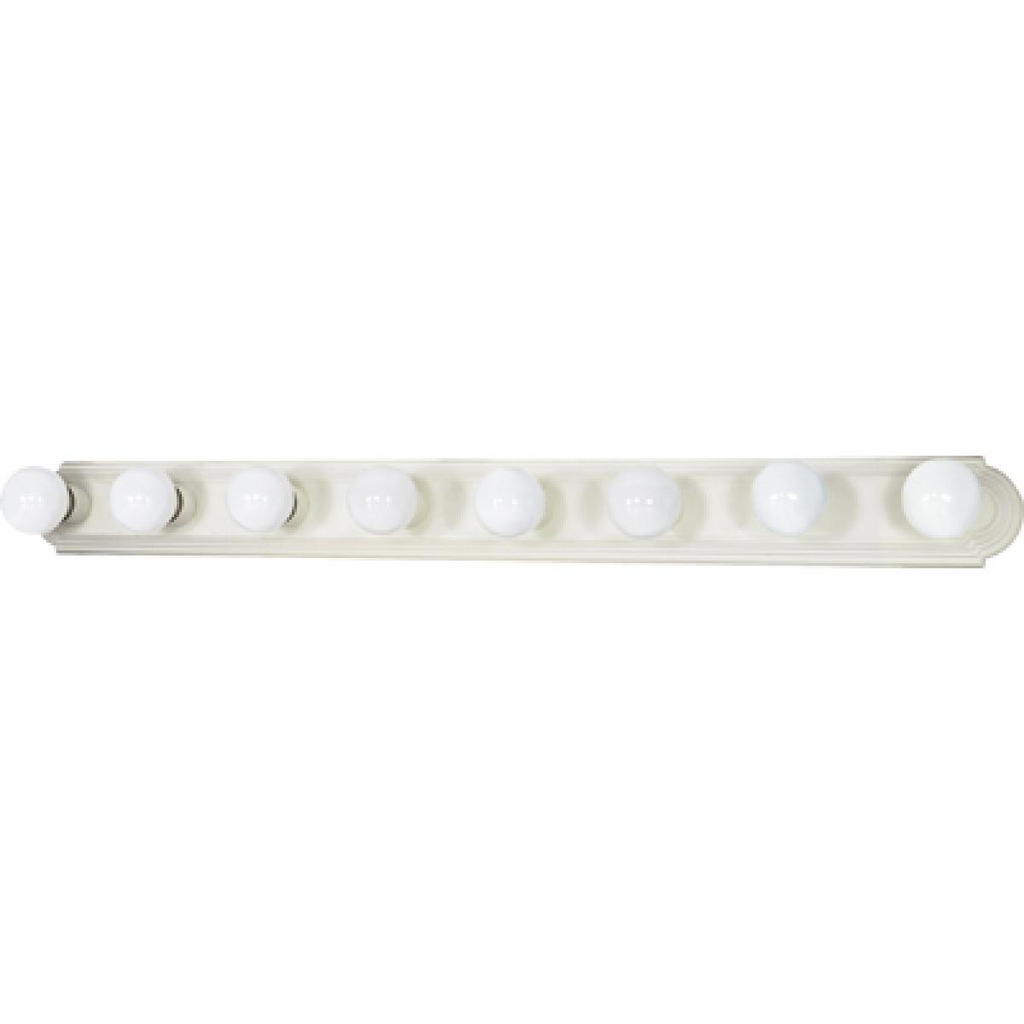 8 Light - 48" Vanity Strip - Textured White Finish