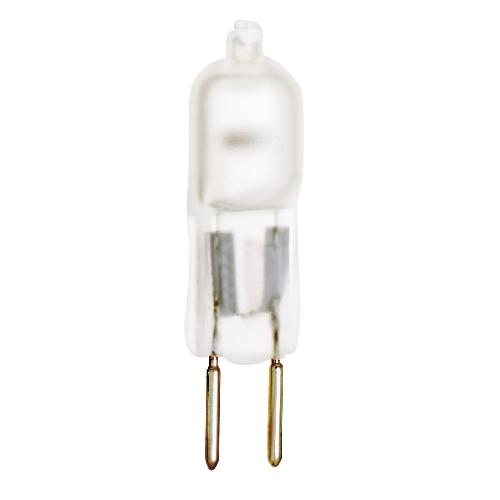 50 Watt; Halogen; T4; Frosted; 2000 Average rated hours; 810 Lumens; Bi Pin GY6.35 base; 12 Volt