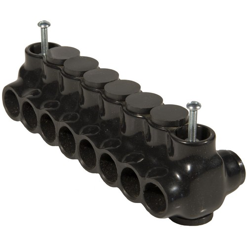 Black Insulated Mountable - Dual Entry 6 Ports 750 - 250