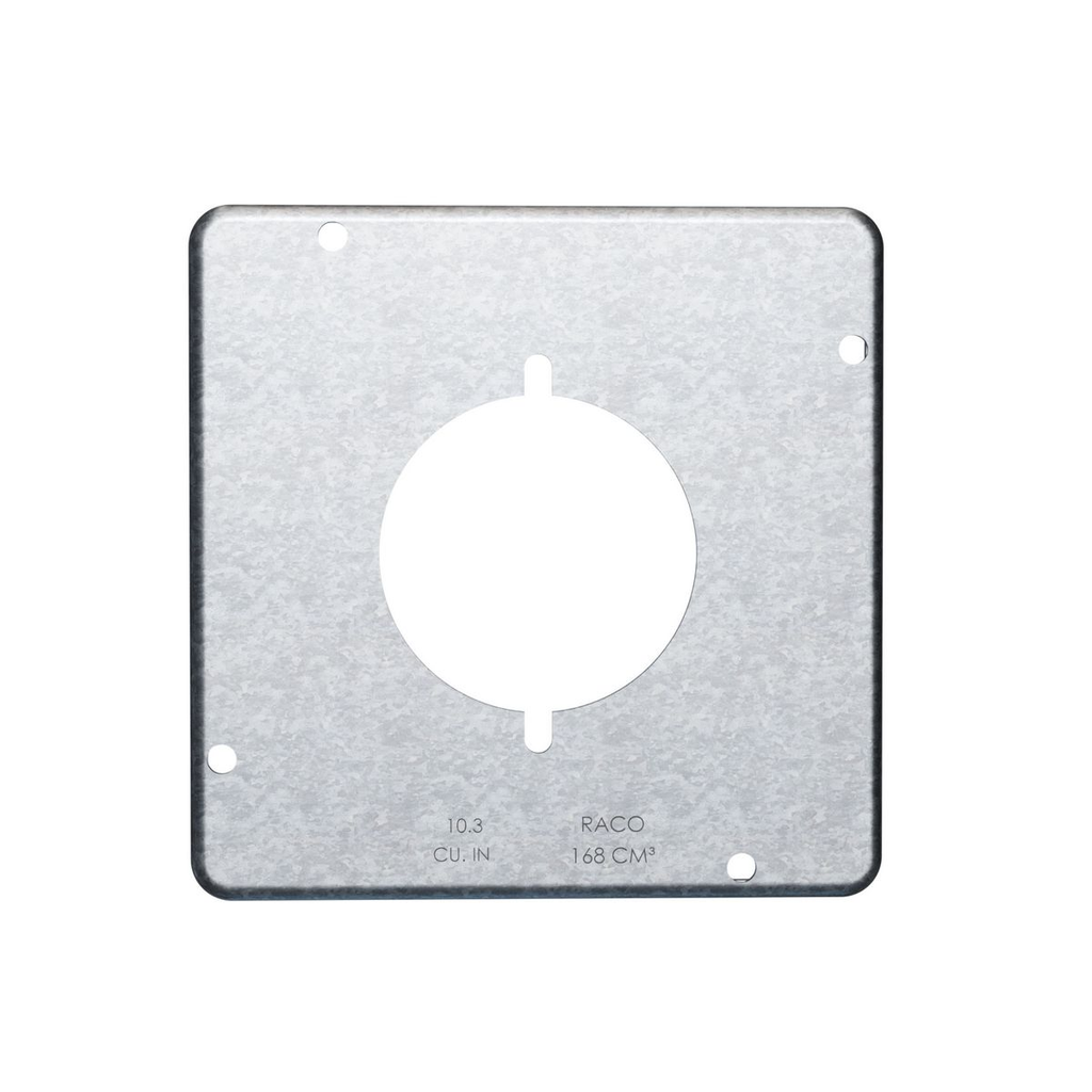 4-11/16 in. Square Work, Exposed Work, 30-50A Receptacle 2.141 in. Dia
