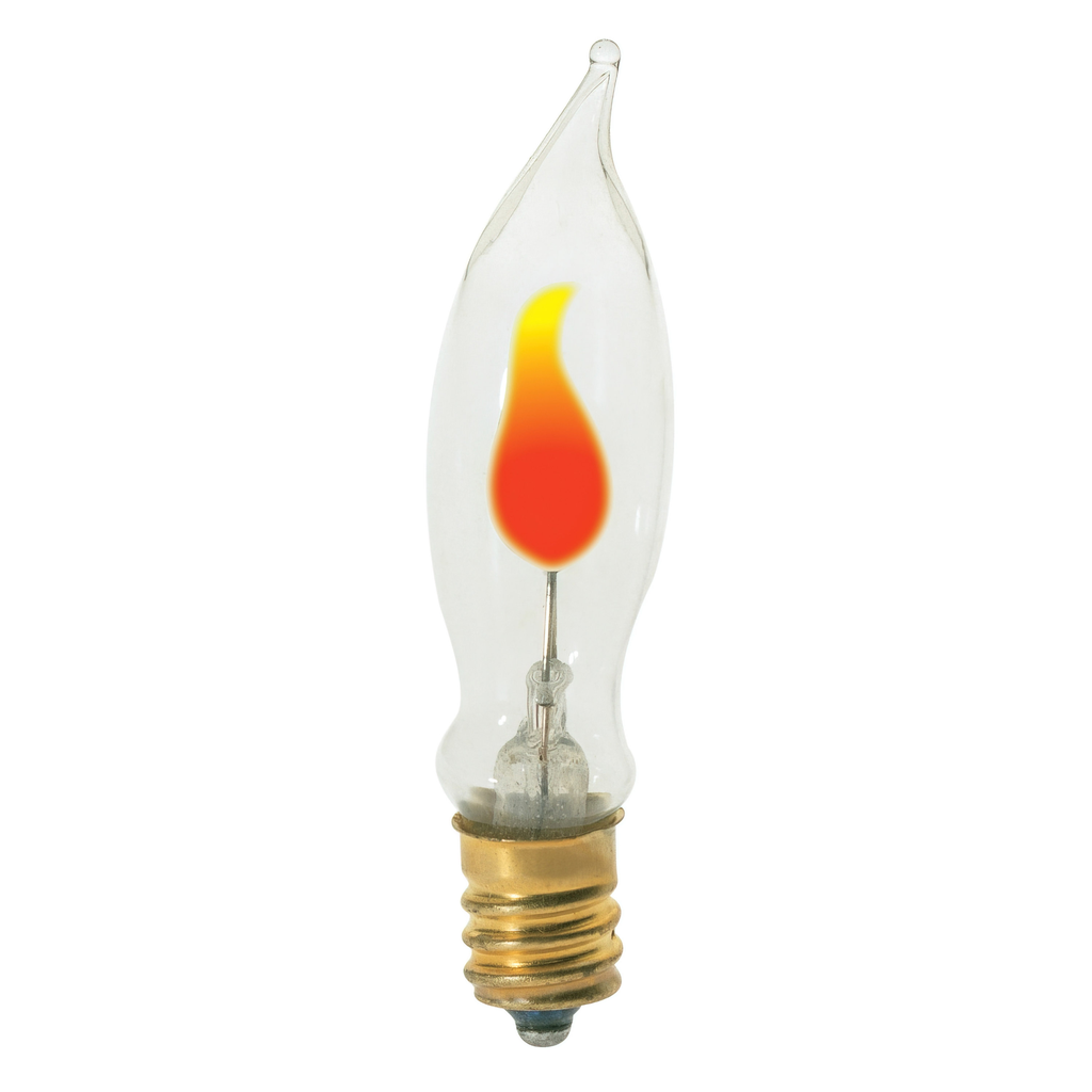 3 Watt CA5 1/3 Incandescent; Clear; 1000 Average rated hours; Candelabra base; 120 Volt; Carded
