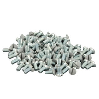 5/16" Long 6-32 Thread. Oval Head Milled Slot Replacement Wallplate Screws. Gray