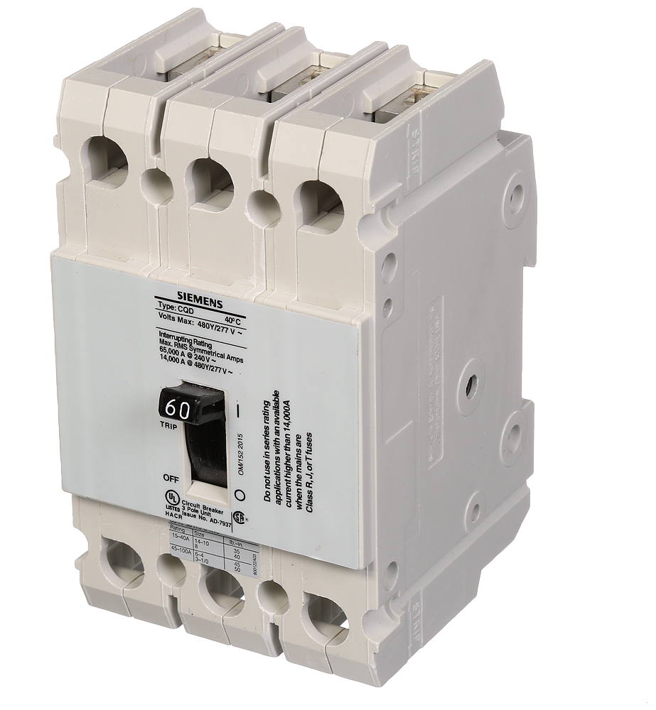 BREAKER CQD 3P 60A 480/277V 14KA DIN