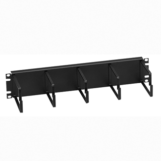 5-Ring Horizontal Manager, 2RU, 4" metal rings
