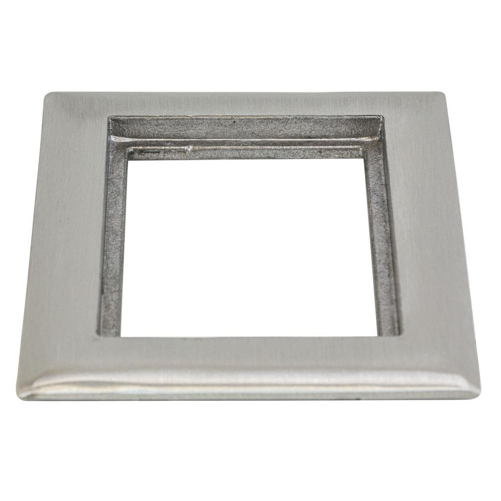 1-Gang Carpet Flange, Rectangular, 6.00" X 4.85", Brushed Aluminum
