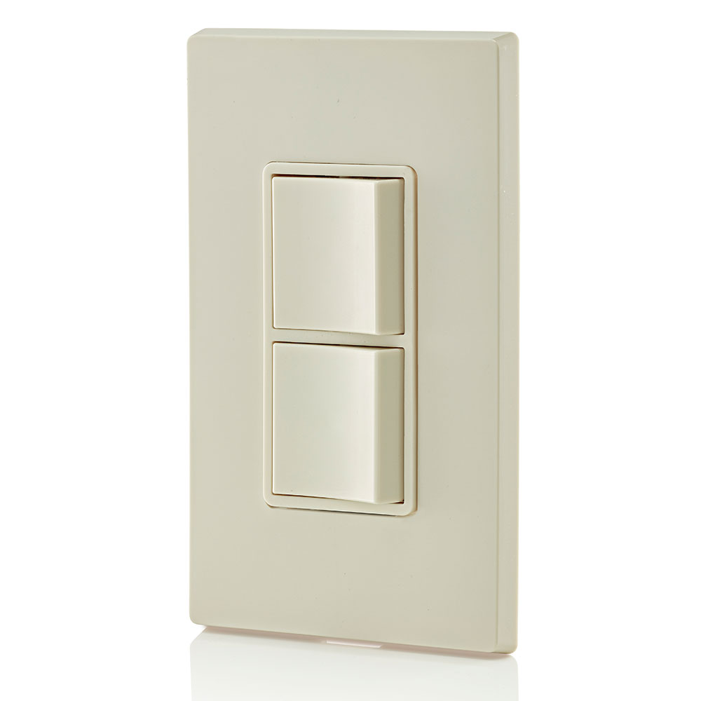 15 Amp Decora Single-Pole / Single-Pole Combination Switch, Grounding, Light Almond