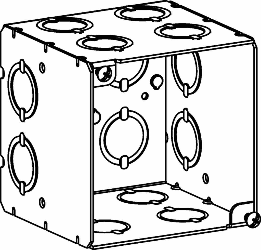 3-1/2" DEEP, 4" SQUARE (4S) EXTRA DEEP BOX WELDED WITH CKO