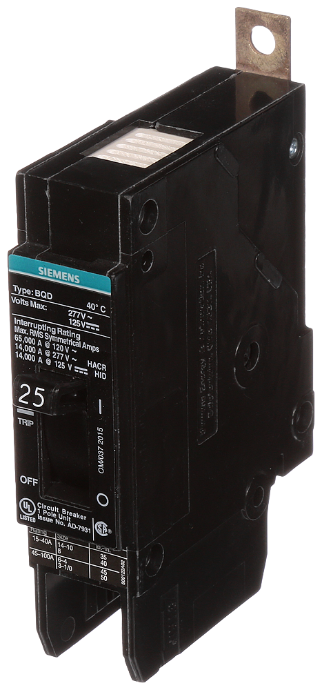 BREAKER BQD 1P 25A 277VAC 14KA