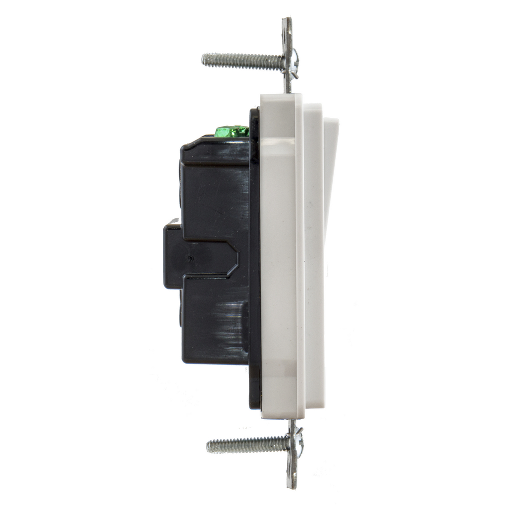 20A Single Pole Decorator Switch, 120/277V, White