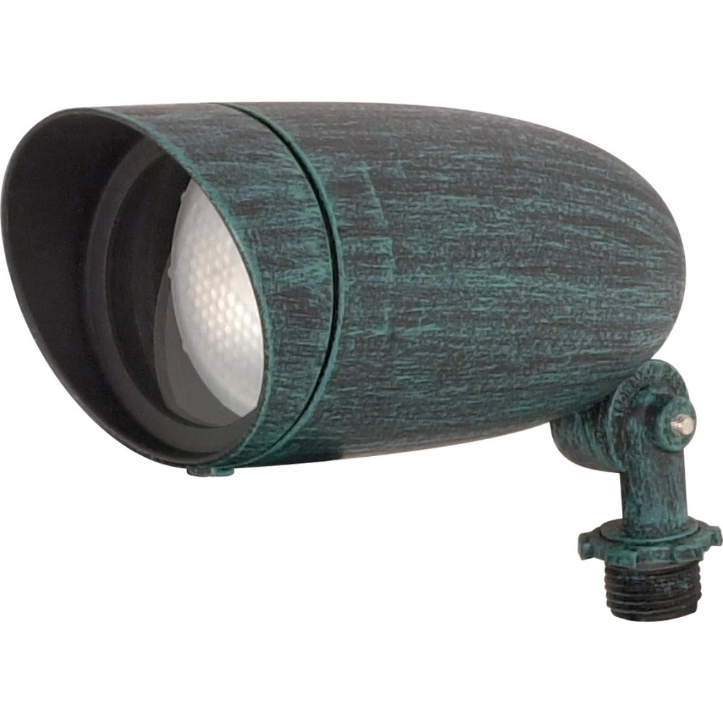1 Light - 7" Landscape Flood - PAR20- Antique Verdi Finish