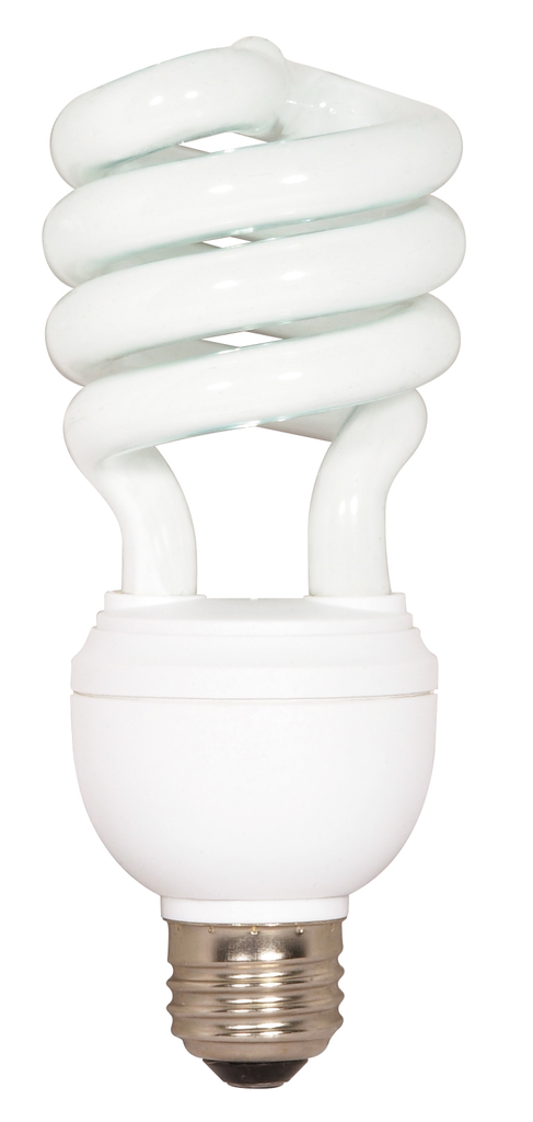 12 Watt/20 Watt/26 Watt; Spiral Compact Fluorescent; 5000K; 82 CRI; Medium base; 120 Volt