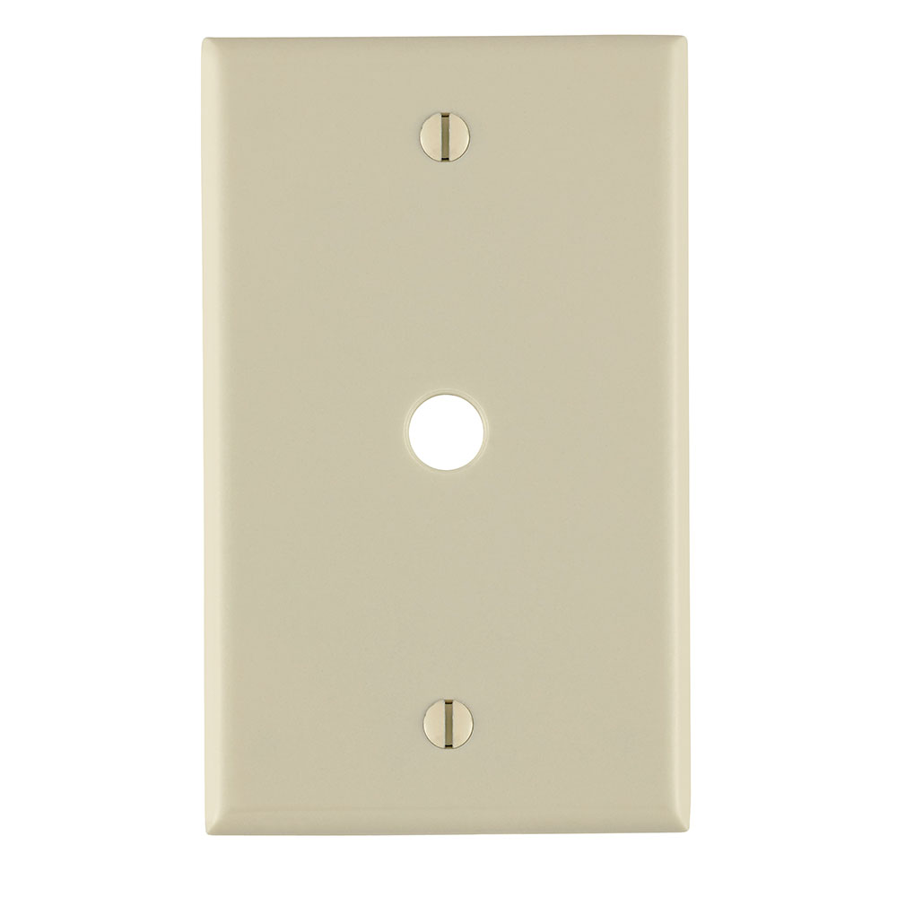 1-Gang 1.406 Inch Hole Device Telephone/Cable Wallplate, Standard Size, Thermoset, Light Almond