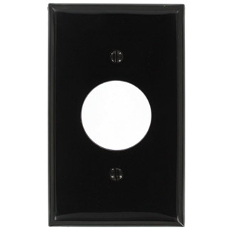 1-Gang Single 1.406 Outlet/Receptacle, Standard Size, Thermoplastic Nylon, Black
