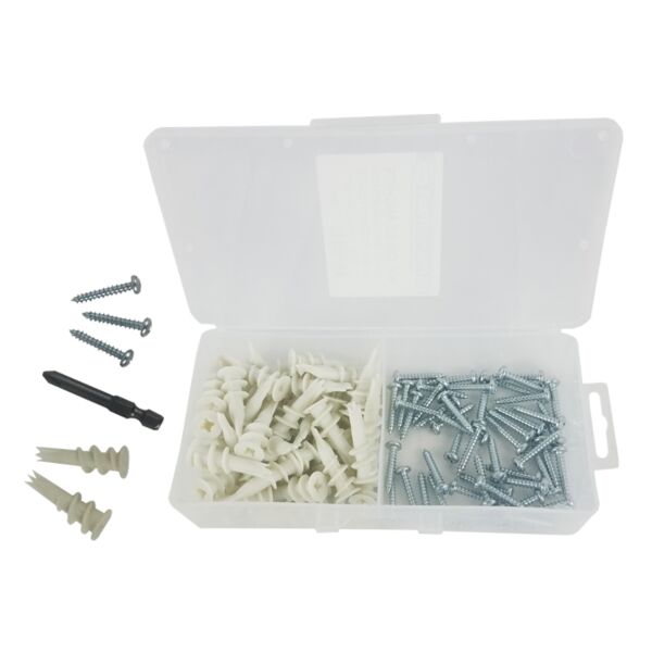 1Nkit #8 Zip-Mate Ez Anchor Nylon Kit - 50- Anchors 50- 8 X 1 Pan Combo Sheet Metal Screws
