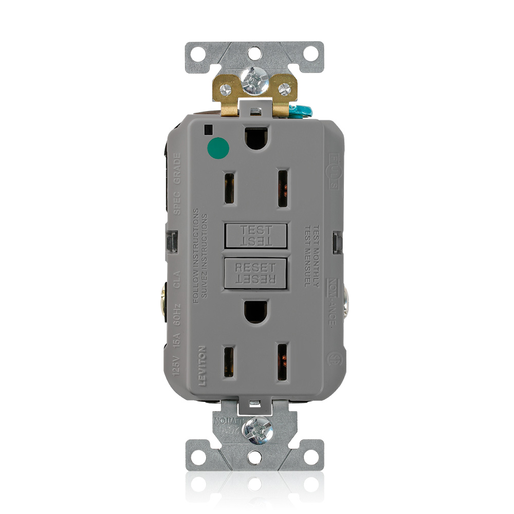 15 Amp SmartlockPro® GFCI Receptacle/Outlet, Hospital Grade