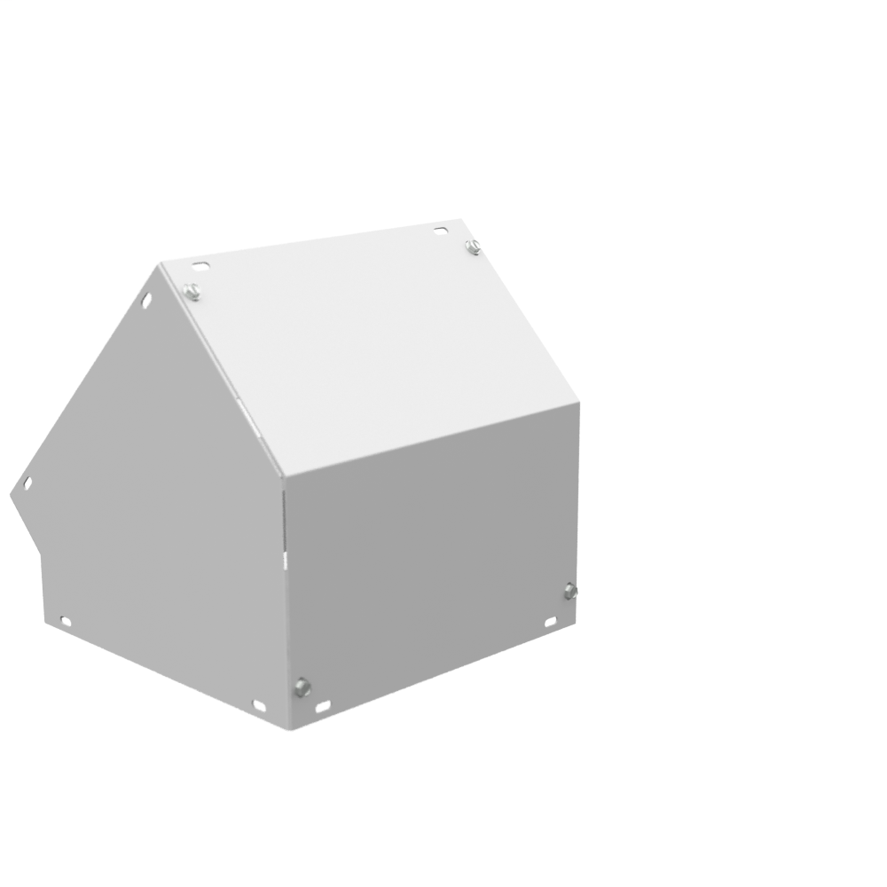 10.469x10x10.25 Wireway Elbow 45 Corner ANSI 61 Gray Steel