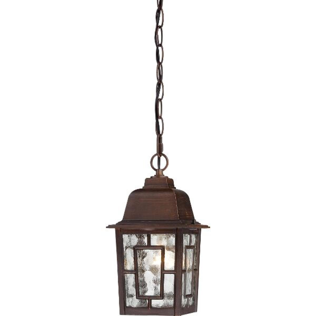 Banyan - 1 Light - 11" Outdoor Hanging with Clear Water Glass, Color retail packaging