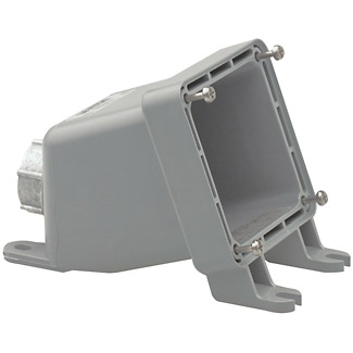 Back Box for Pin & Sleeve Inlets And Receptacles, Hub Sold Separately (See Leviton Cat Number HUB-xxx), 20 Amp, 30 Amp, IP67, Watertight - GRAY