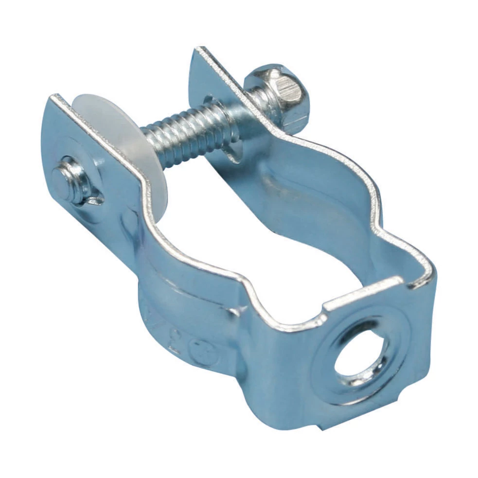 Bolt Close Conduit/Pipe Clamp, Steel, 1 1/2" EMT, 1 1/4" Rigid/Pipe, 0.281" Hole