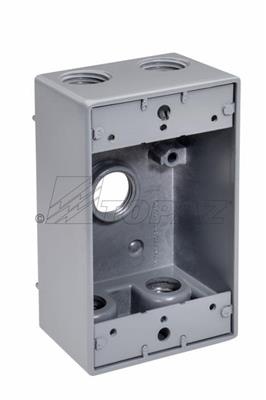 3/4" 5 Hole Single Gang Weatherproof Box