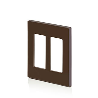 2-Gang Decora Plus Screwless Wallplate Polycarbonate, Brown