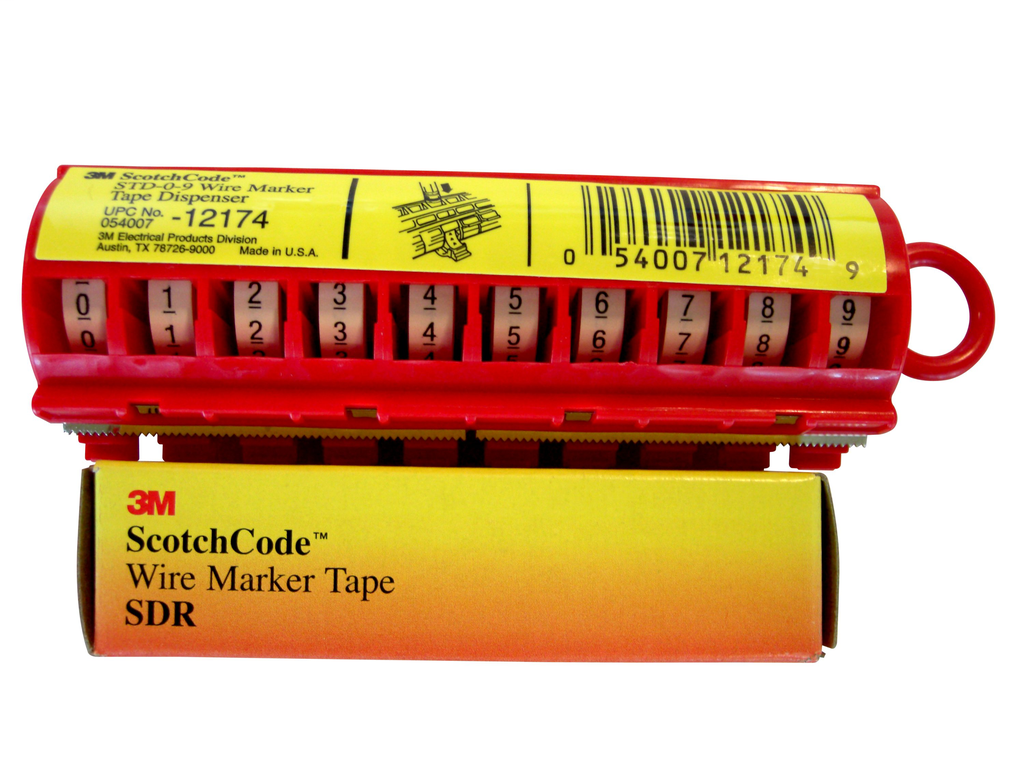 3M™ ScotchCode™ Wire Marker Tape Refill Roll SDR 0-9