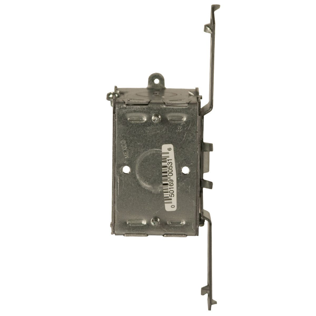 3 in. x 2 in. Switch Box, Gangable, 2-1/2 in. Deep, Three 1/2 in. KO's & NMSC Clamps, TS Bracket