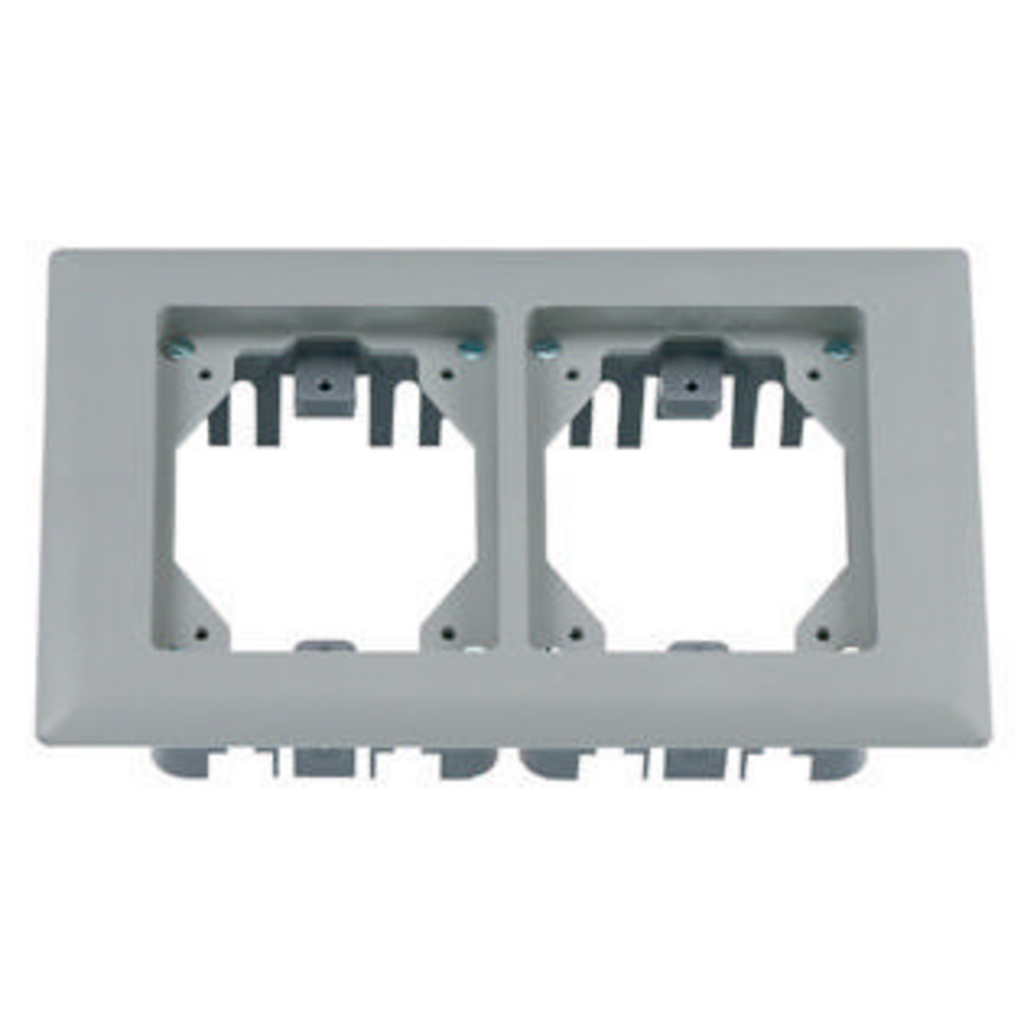 2-Gang Non-Metallic Carpet Flange, Gray