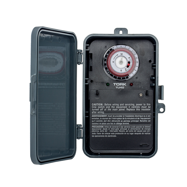 24 Hour Timer 40A 120-277V DPDT Outdoor