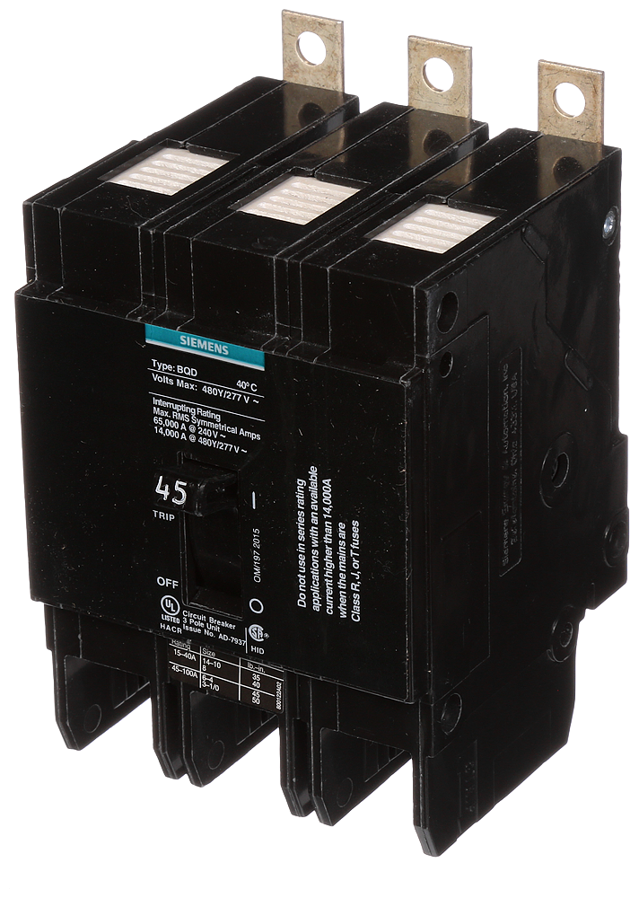 BREAKER BQD 3P 45A 480VAC 14KA