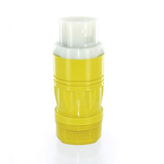 50 Amp, 125/250 Volt, Black & White Locking Connector, Industrial Grade