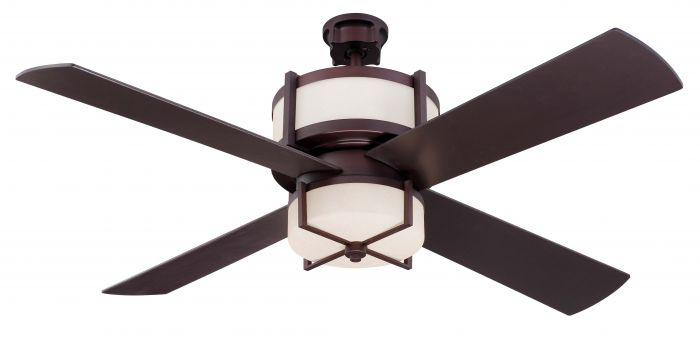 56" Ceiling Fan with Blades and Light Kit - MO56OB4-WG