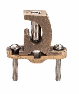 1/2" - 1" Bronze - Lay-In Lug Style Combination Ground Clamps for Bare Wire