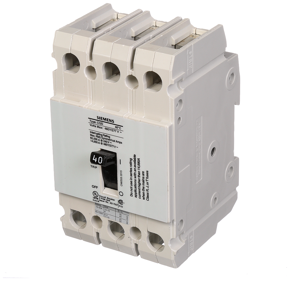 BREAKER CQD 3P 40A 480/277V 14KA DIN