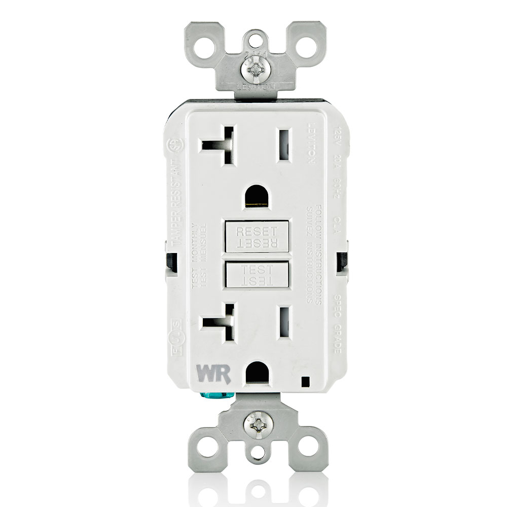 20 Amp SmartlockPro® GFCI Receptacle/Outlet, Tamper-Resistant