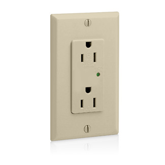 15 Amp, 125 Volt, Decora Plus Surge Protective Duplex Receptacle Outlet, Commercial Grade