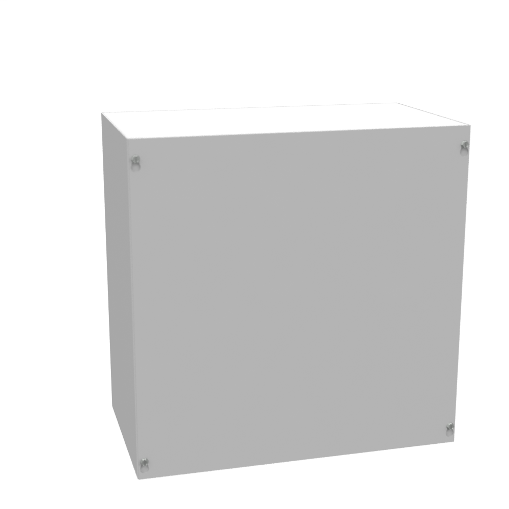 18x10x18 Screw Cover Type 1 UL Steel No KO Gray Cover w/Teardrop Slots Holes In Back