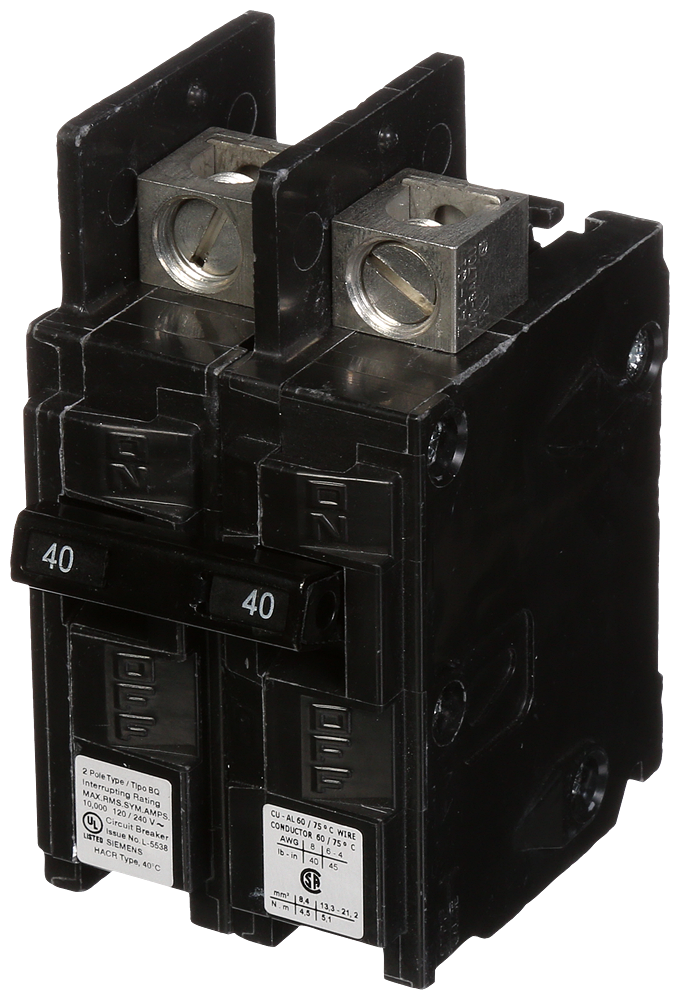BRKR BQ 2P 120/240V 40A 10K LUG