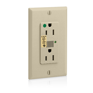 15 Amp, 125 Volt, Decora Plus Surge Protective Duplex Receptacle Outlet, Heavy Duty Hospital Grade