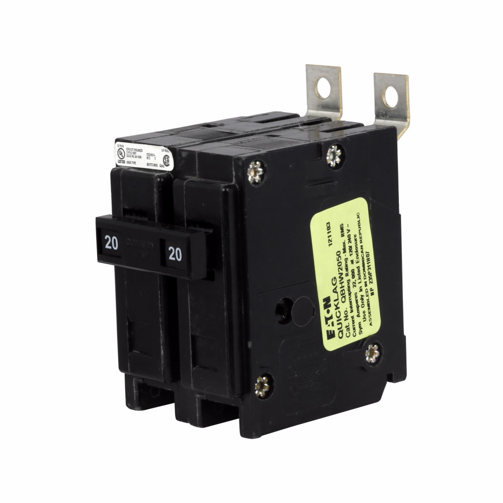 Bolt-on Mount Type QBHW Industrial Miniature Circuit Breaker 2-Pole 20 Amp