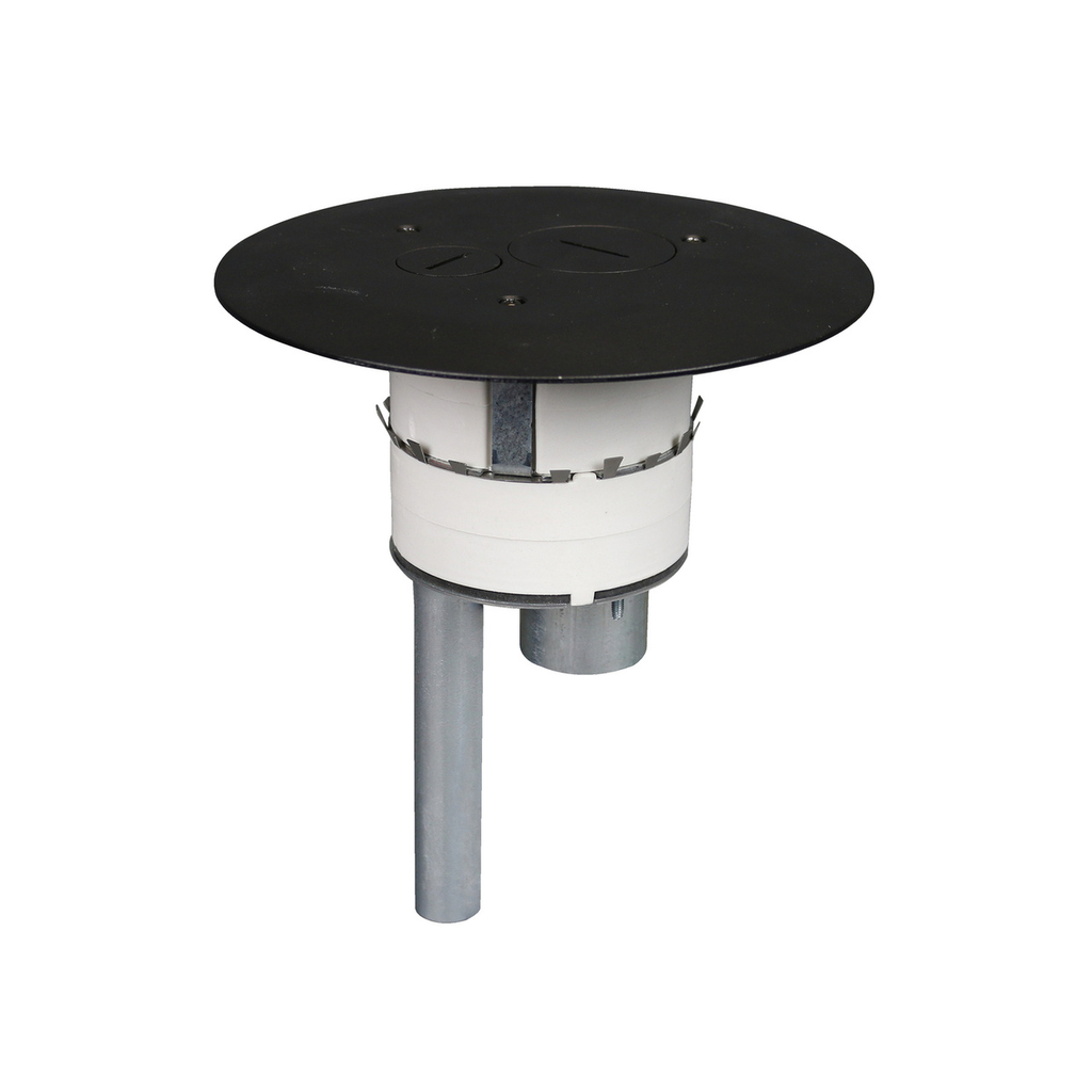 4FFATC15-LJB Flush Furniture Feed Poke-Thru Assembly without Junction Box, Black