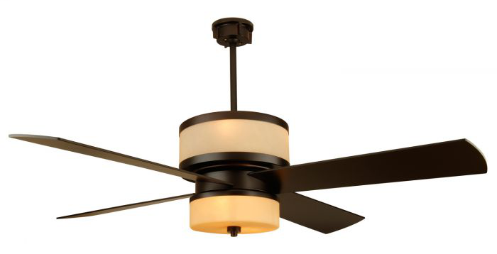 56" Ceiling Fan with Blades and Light Kit - MO56OB4