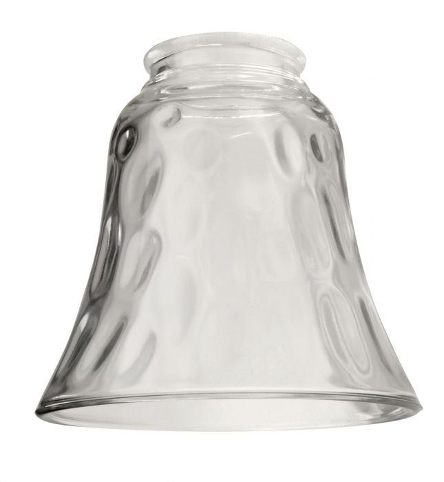 2 1/4" Glass- Hammered/Clear Bell - 635C
