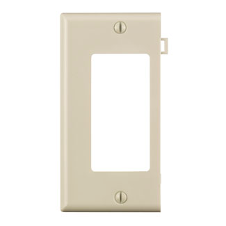 1-Gang Decora/GFCI Wallplate, Sectional, Thermoplastic Nylon, Light Almond