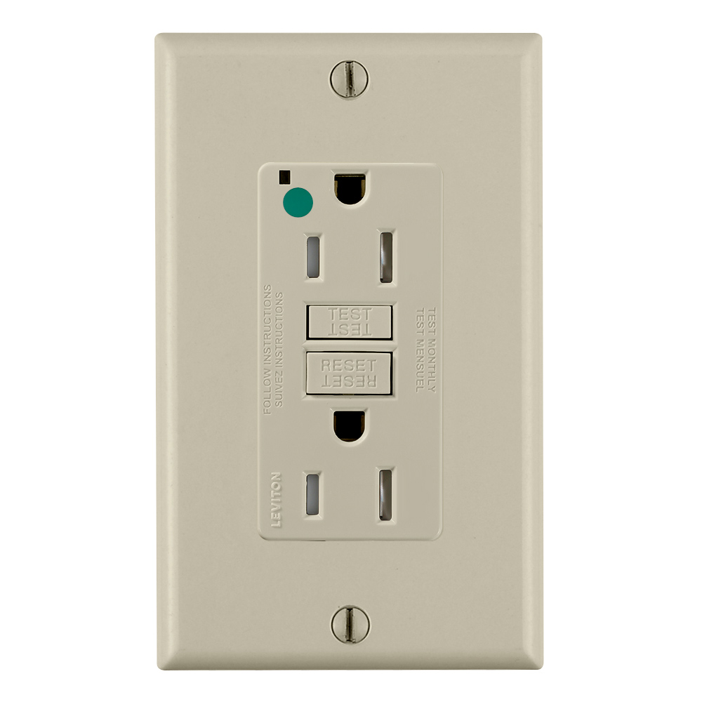 15 Amp SmartlockPro® GFCI Receptacle/Outlet, Hospital Grade, Tamper-Resistant