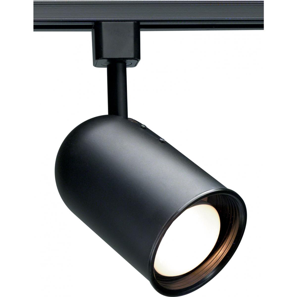 1 Light - R20 - Track Head - Bullet Cylinder - Black Finish